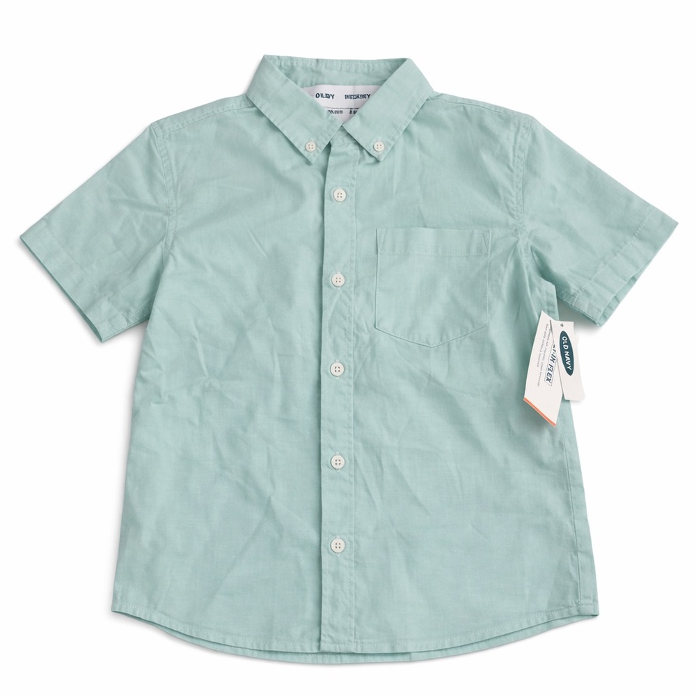Old Navy Boys Button Down Shirt Size M (8) NWT $16.99 Mint Green